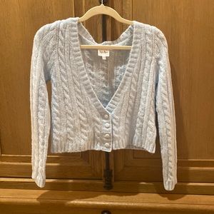 Sky to moon, blue sweater